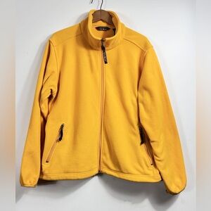 Vintage 90’s‎ L.L. Bean Vibrant Yellow Fleece Jacket Women’s Size XL (F7)